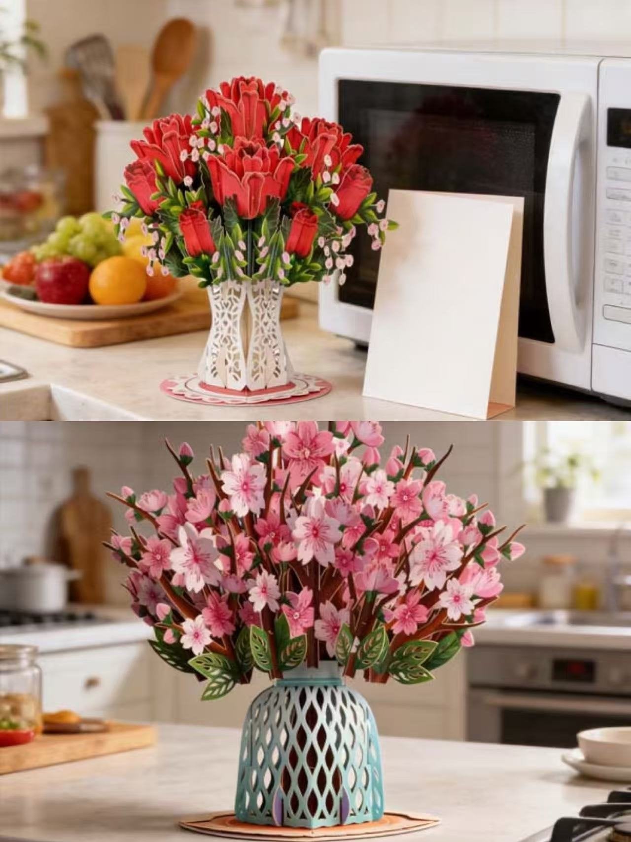 🏆35K+ SOLD! 🌼💌 Forever-Blooming 3D Flower Pop-Up Card– Personalized Love Message & Everlasting Bloom 🎉