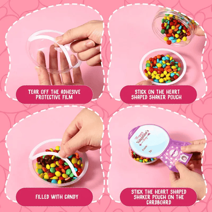 💝Candy Cards Gift Sets🍬36/18 Pcs with Plastic Domes, DIY Treat Holders for Classroom Exchange, Kids & Couples 🎁