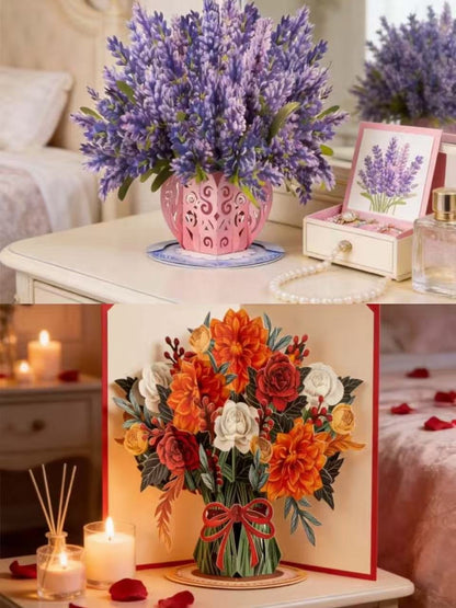 🏆35K+ SOLD! 🌼💌 Forever-Blooming 3D Flower Pop-Up Card– Personalized Love Message & Everlasting Bloom 🎉