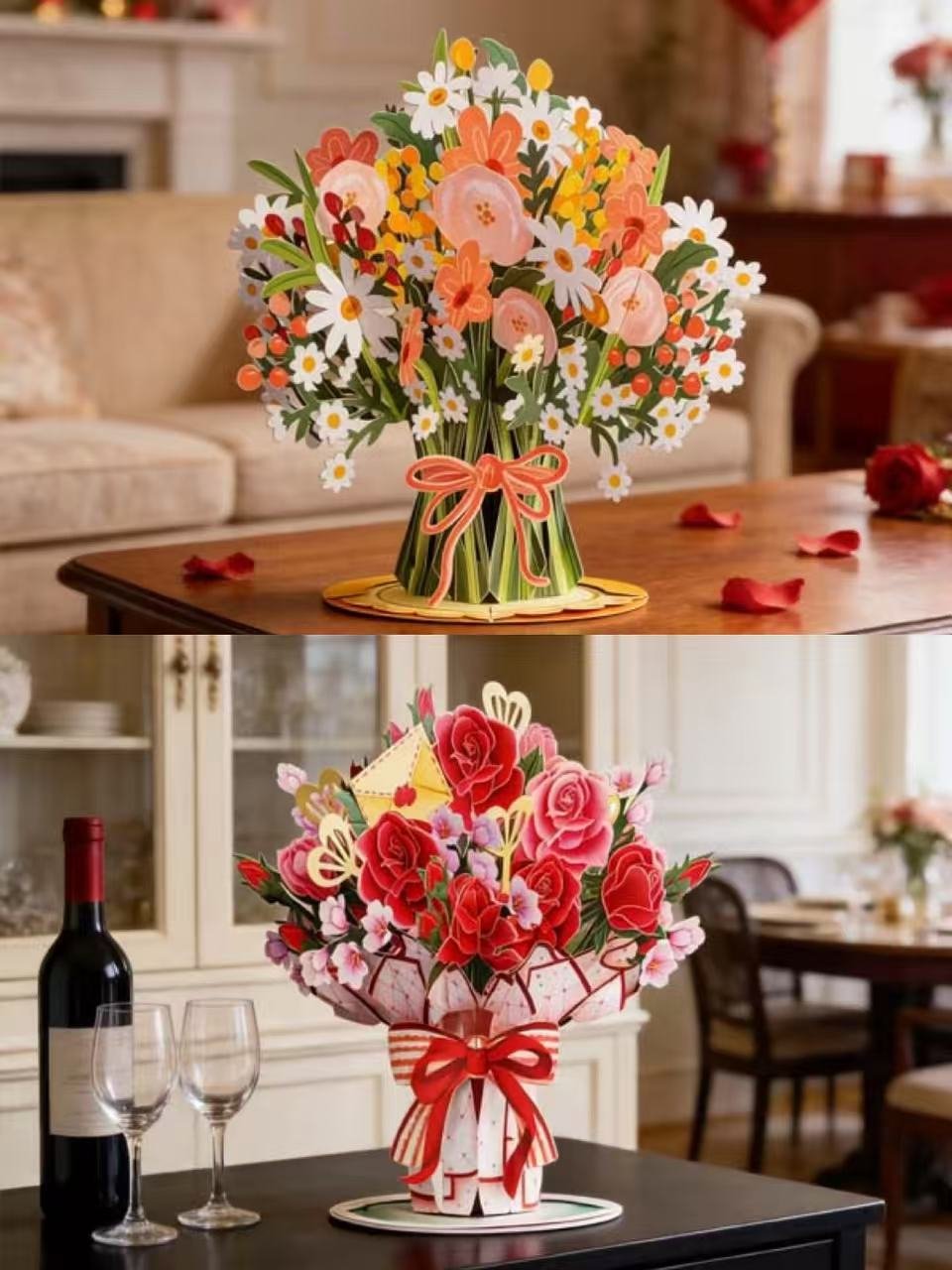 🏆35K+ SOLD! 🌼💌 Forever-Blooming 3D Flower Pop-Up Card– Personalized Love Message & Everlasting Bloom 🎉