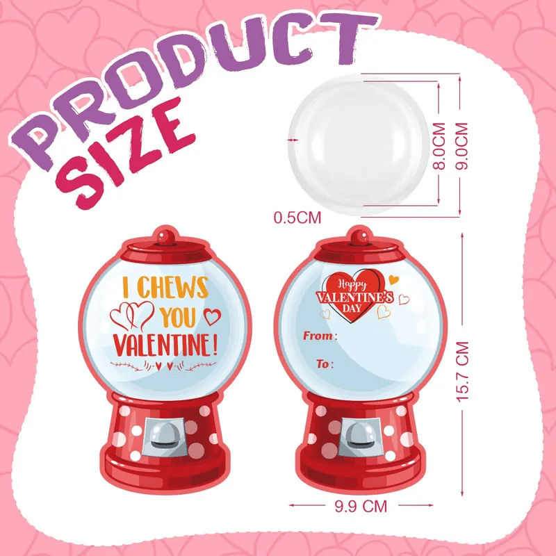 💝Candy Cards Gift Sets🍬36/18 Pcs with Plastic Domes, DIY Treat Holders for Classroom Exchange, Kids & Couples 🎁