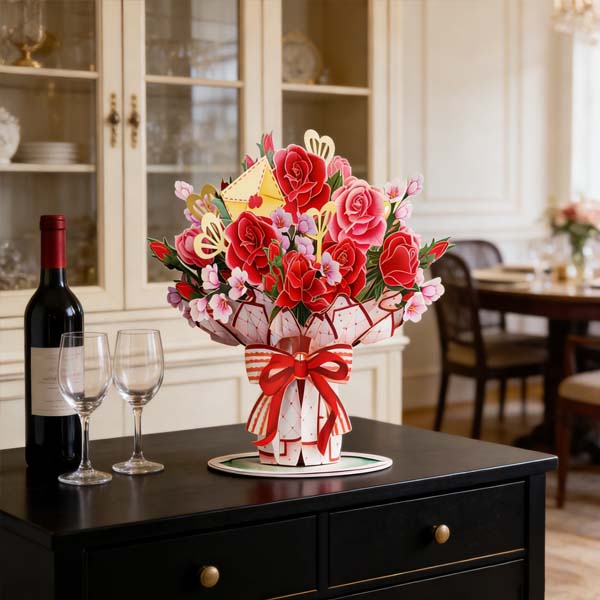 🏆35K+ SOLD! 🌼💌 Forever-Blooming 3D Flower Pop-Up Card– Personalized Love Message & Everlasting Bloom 🎉