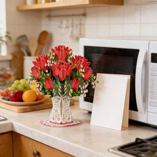 🏆35K+ SOLD! 🌼💌 Forever-Blooming 3D Flower Pop-Up Card– Personalized Love Message & Everlasting Bloom 🎉